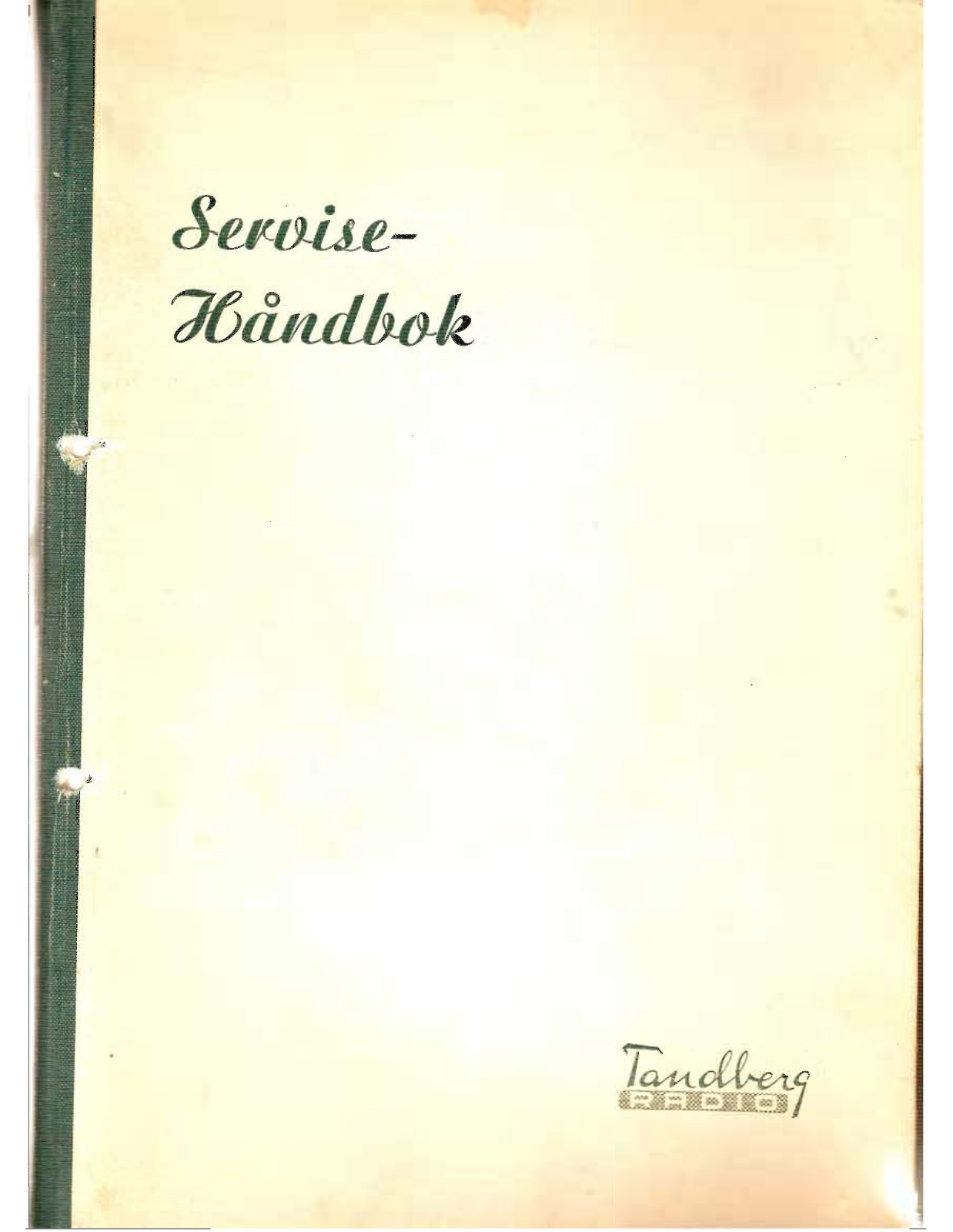 Tandberg 15 ar Service Manual