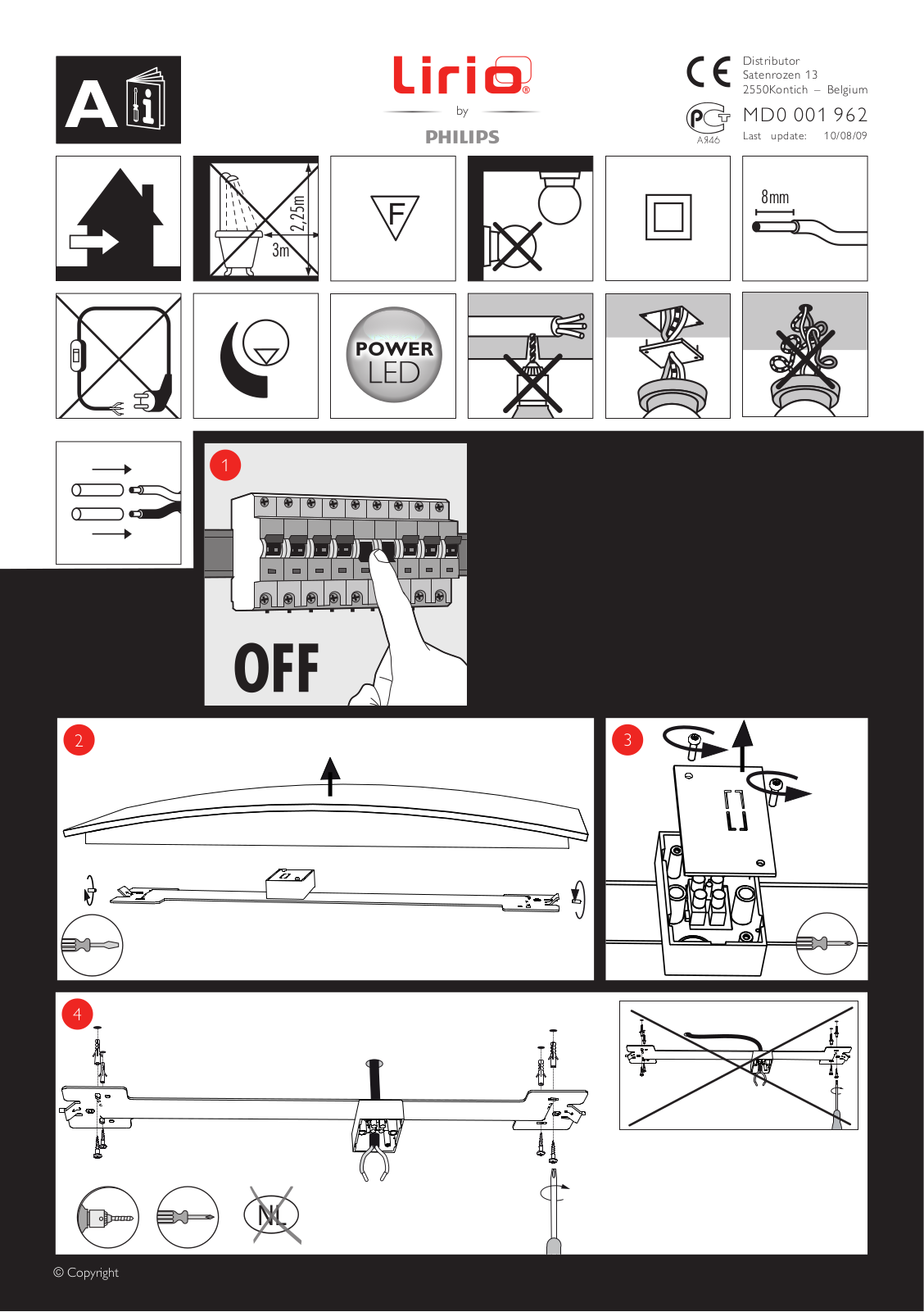 Philips Lirio Deckenleuchte User Manual