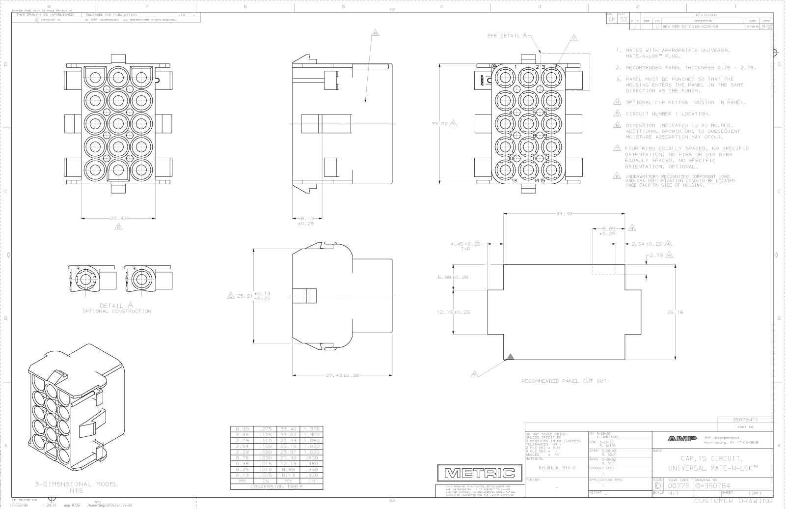 Datasheet 350784-1 Specification - ManualMachine.com