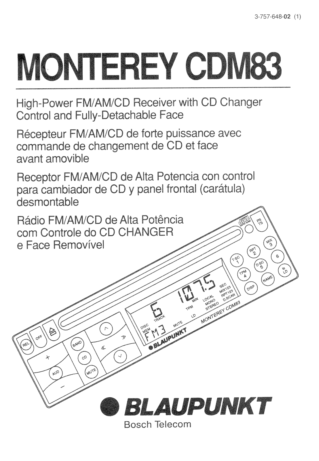 Blaupunkt CDM83 User Manual