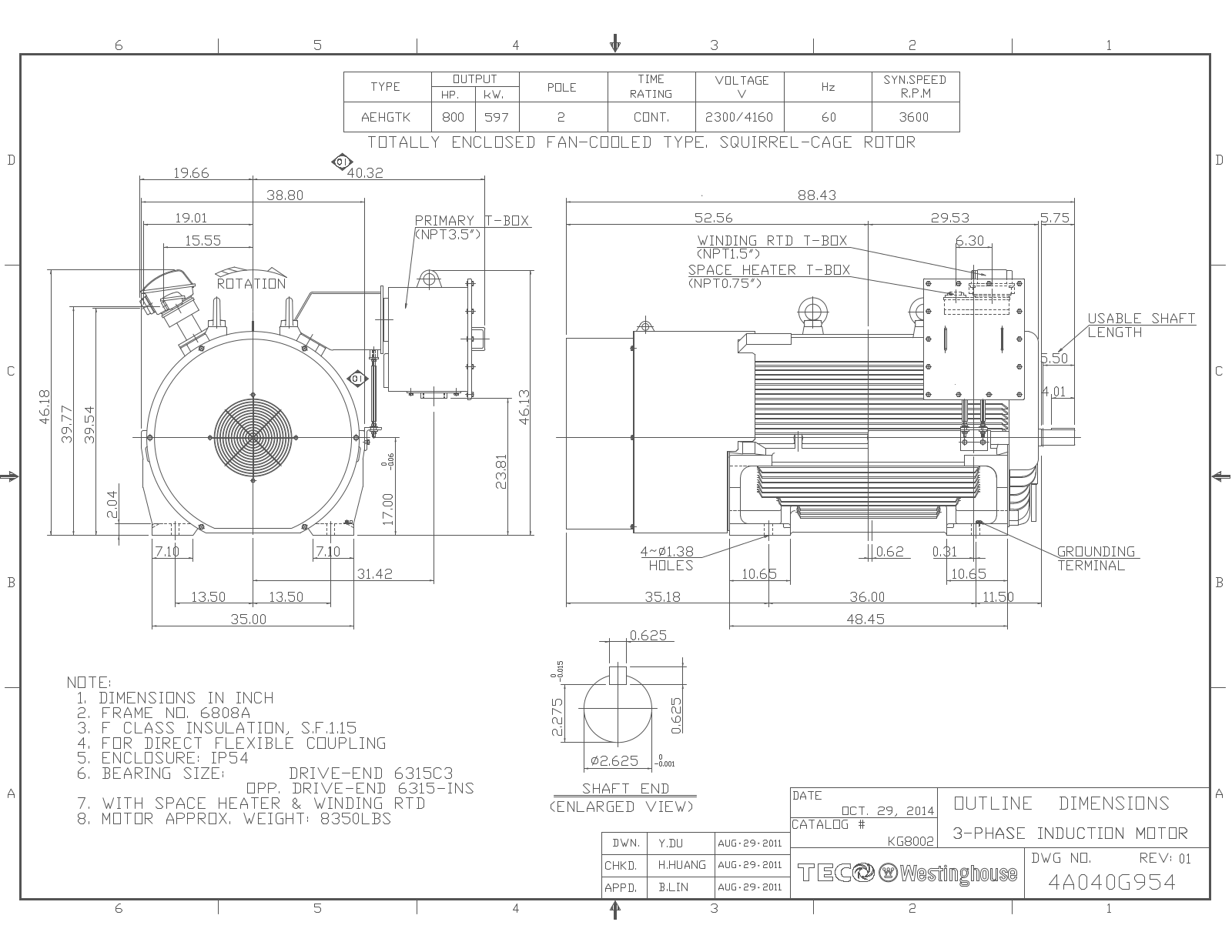 Teco KG8002 Reference Drawing