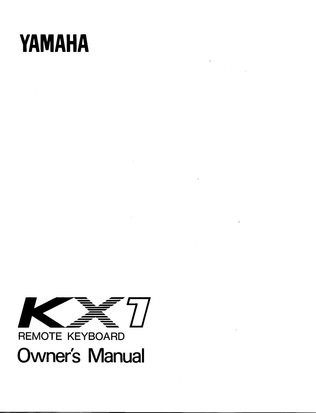 Yamaha KX1 User Manual