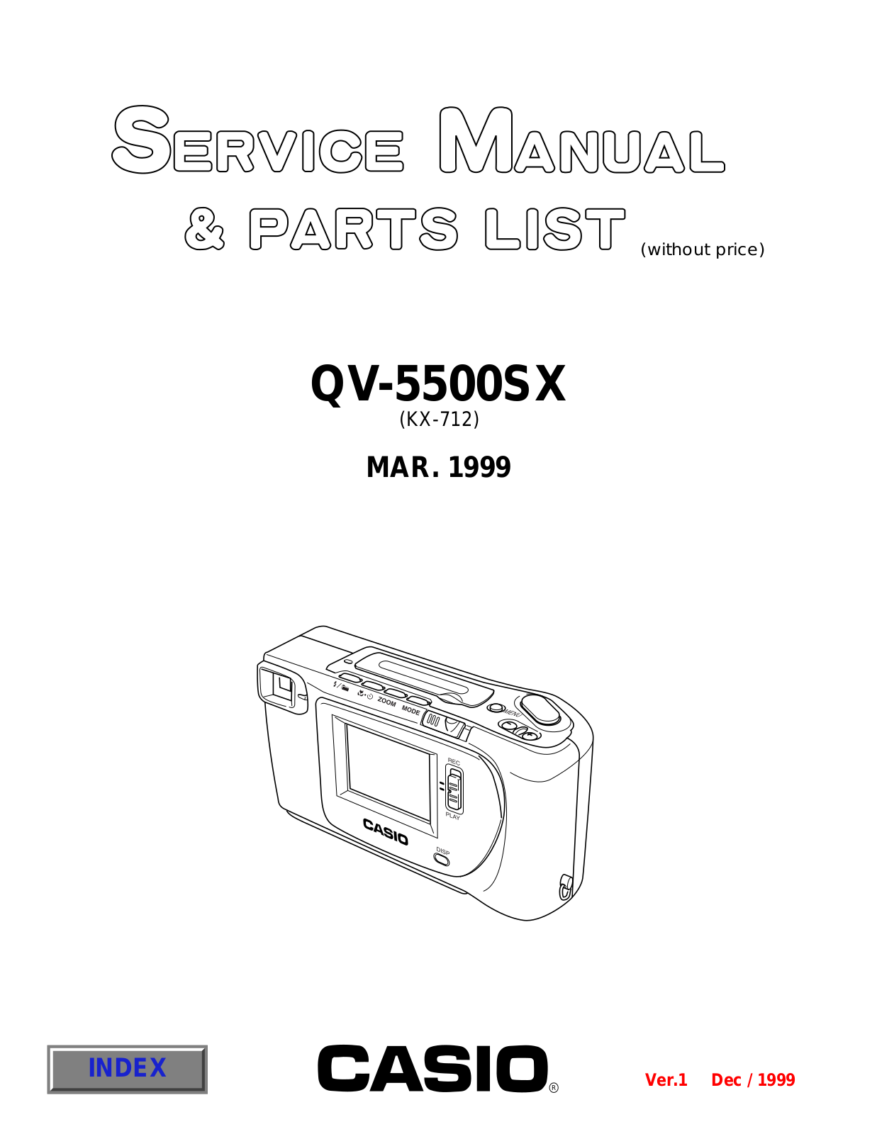 CASIO QV5500SX Service Manual