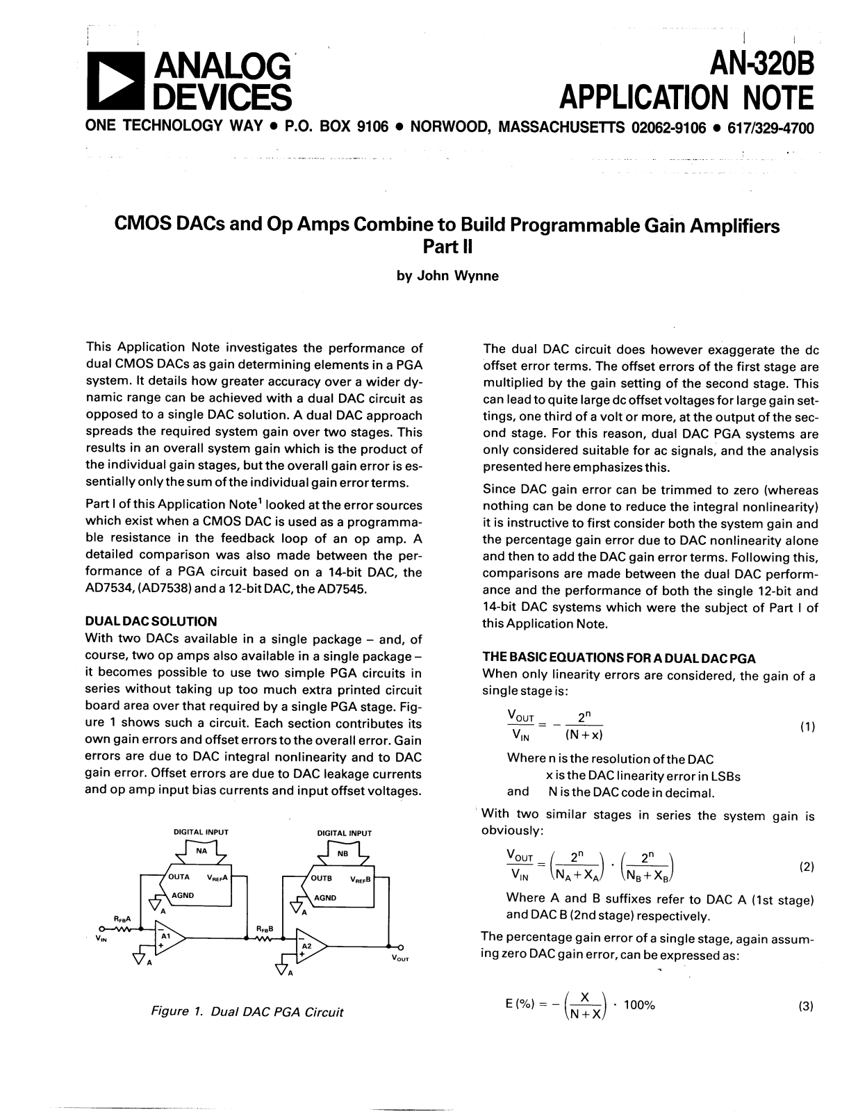 ANALOG DEVICES AN-320B Service Manual