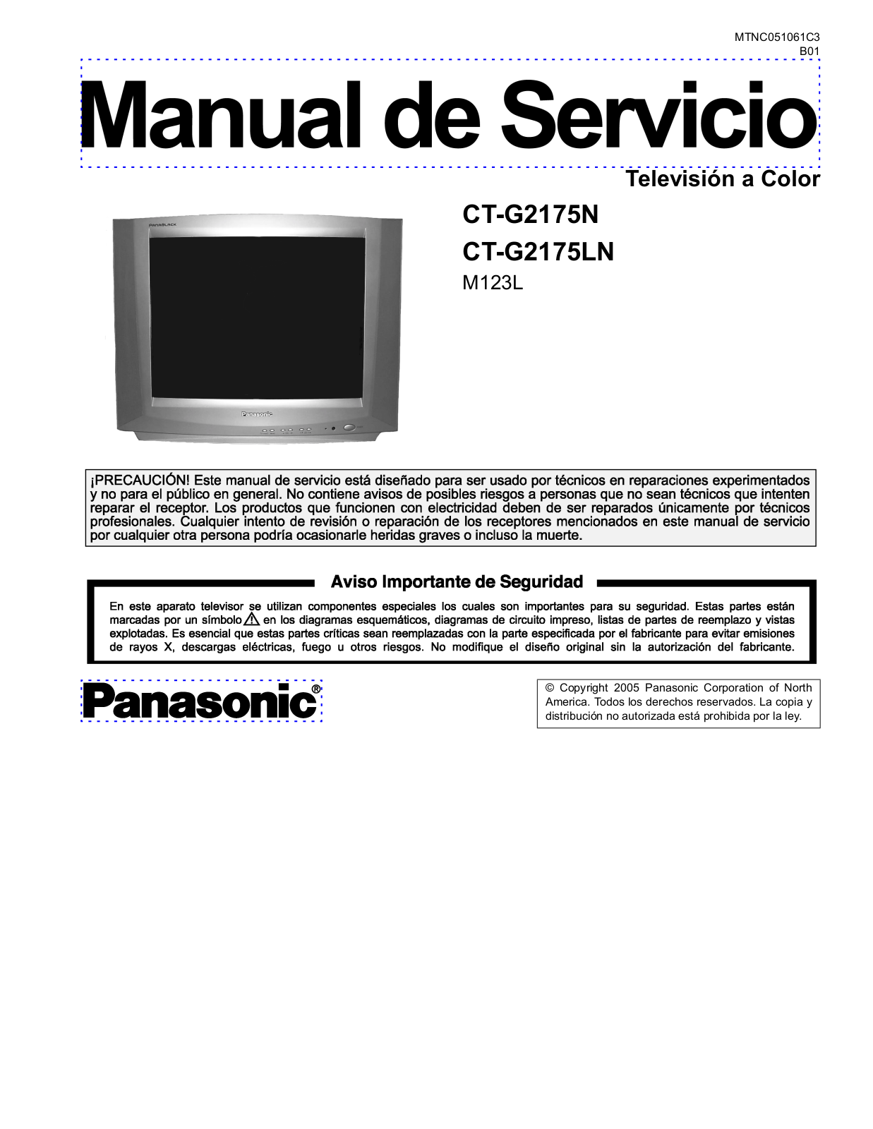 Panasonic CT-G2175N, CT-G2175LN Diagram