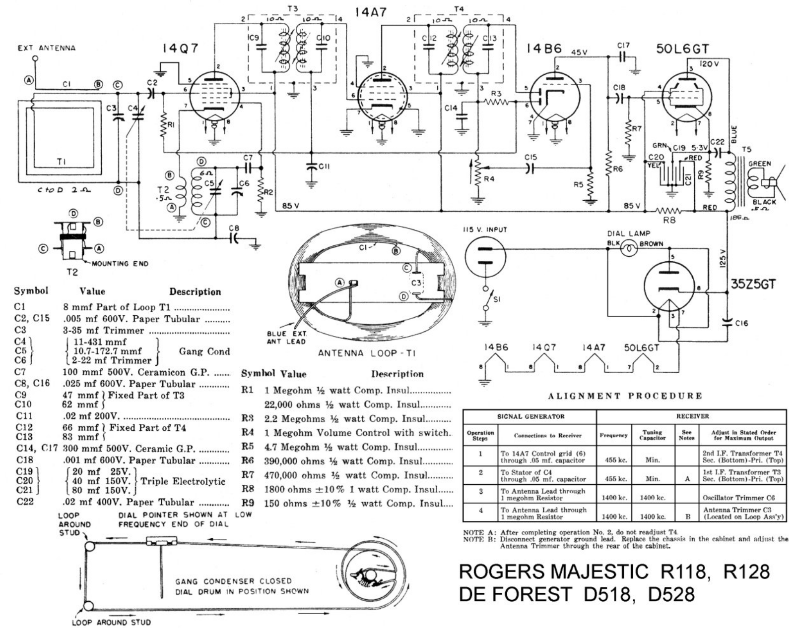 Rogers r 118 schematic