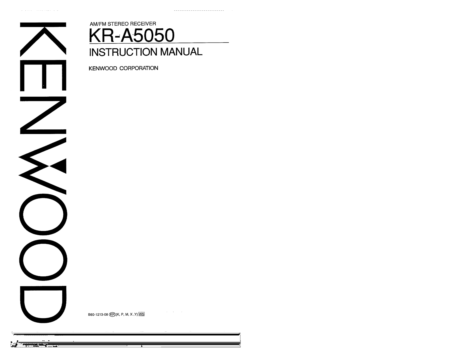 Kenwood KR-A5050 User Manual