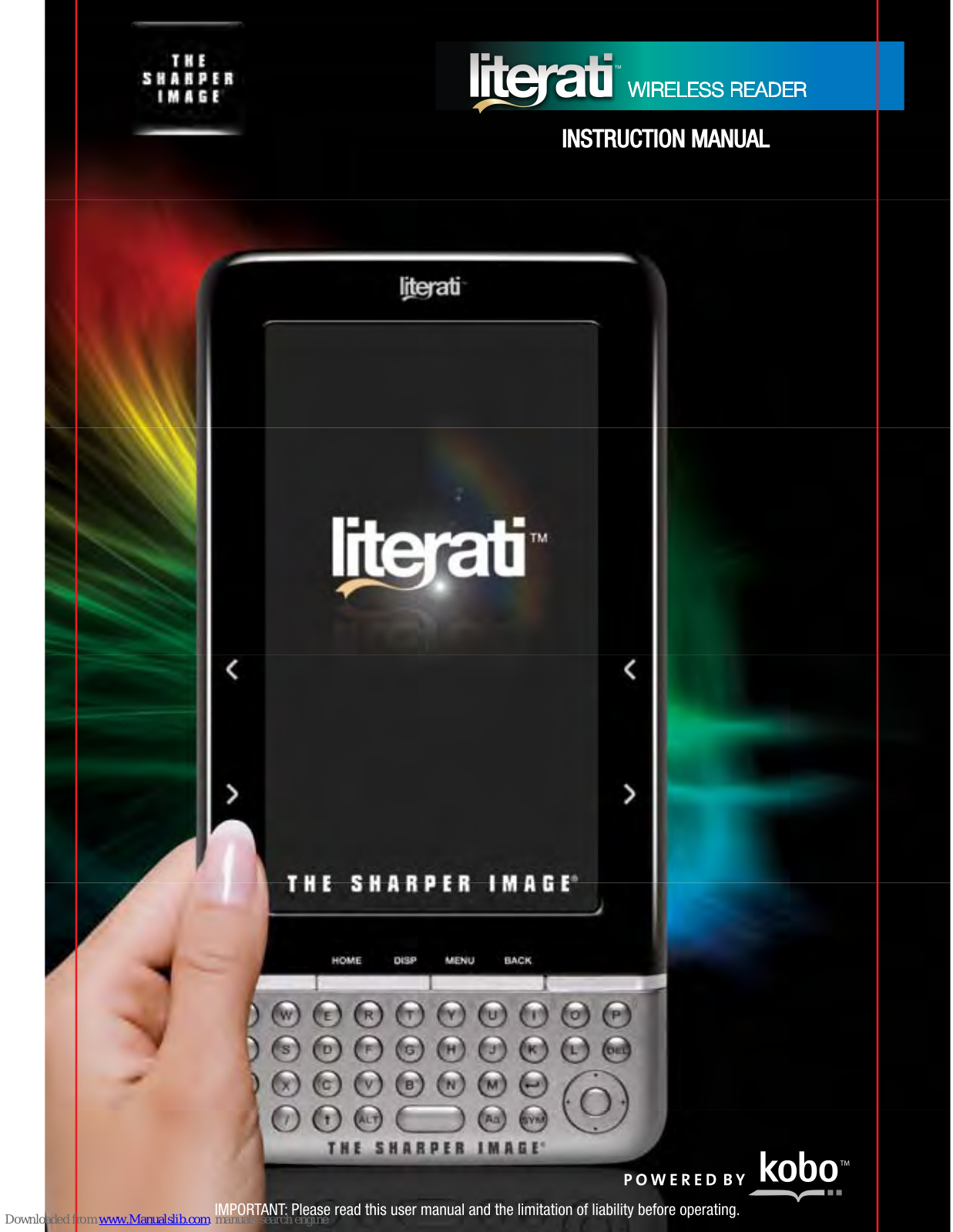 Sharper Image Literati Instruction Manual