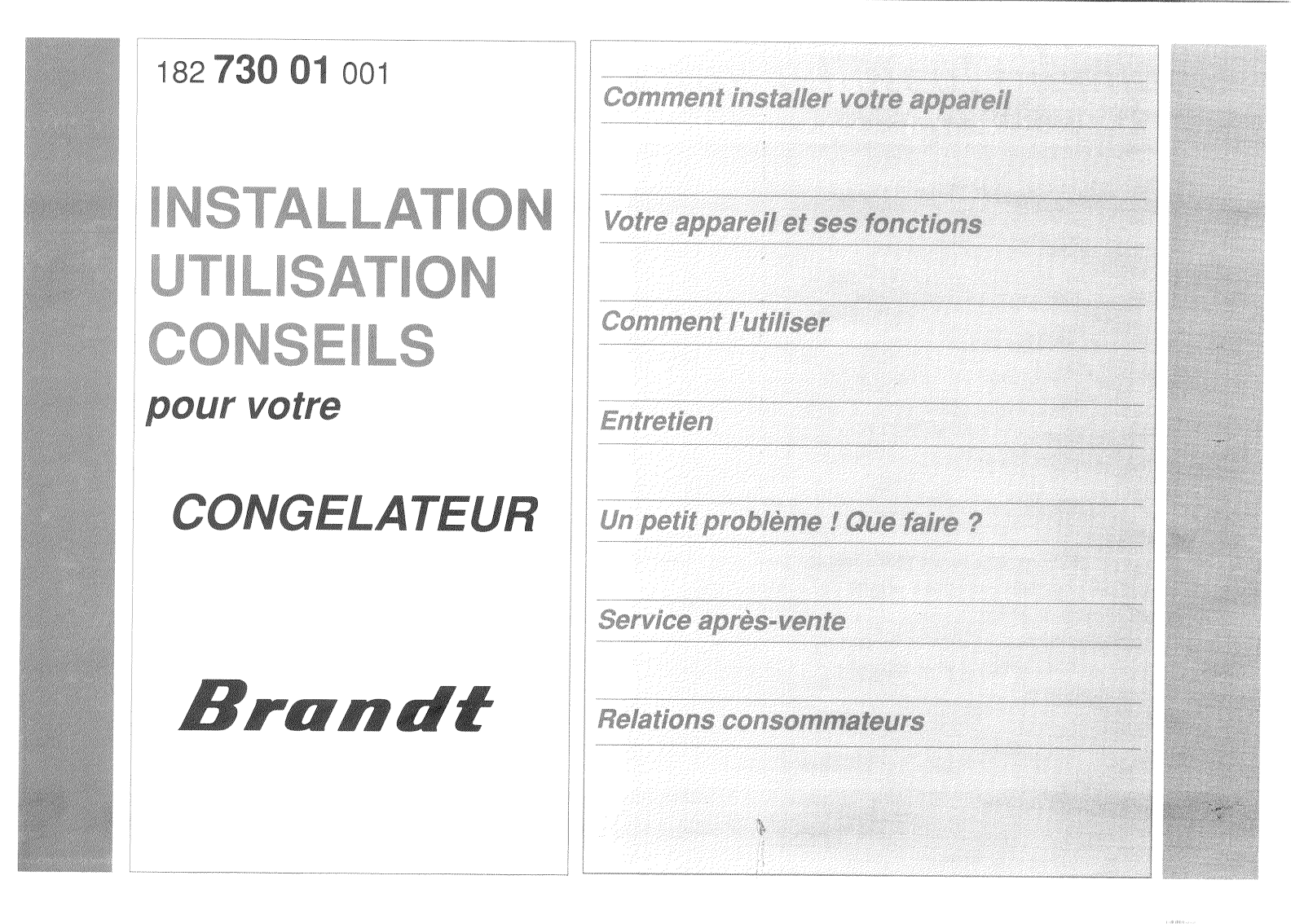 BRANDT CVN3006B, CVN22, CVN2650B User Manual