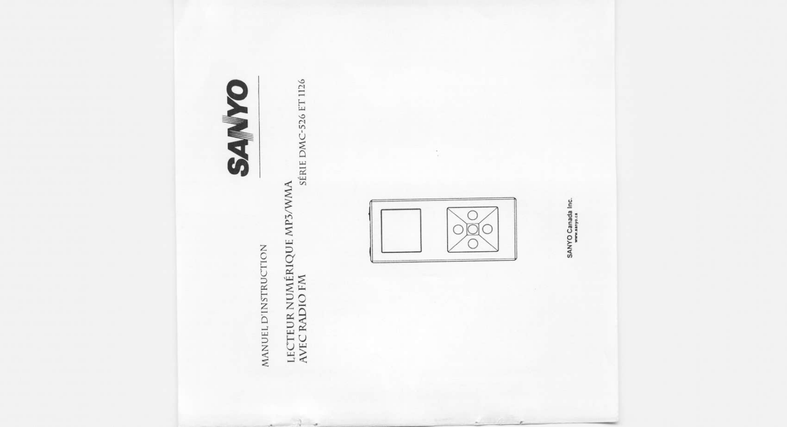 SANYO DMC1126 (French) User Manual