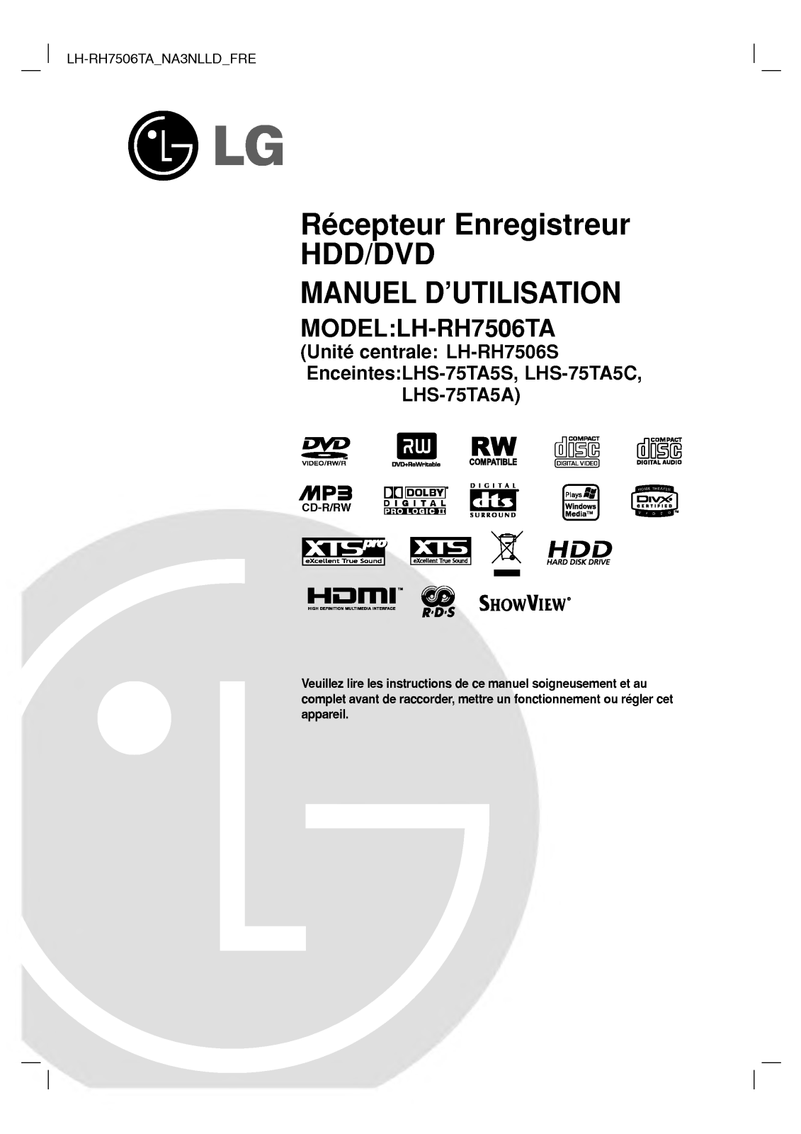 LG LH-RH7506TA User Manual