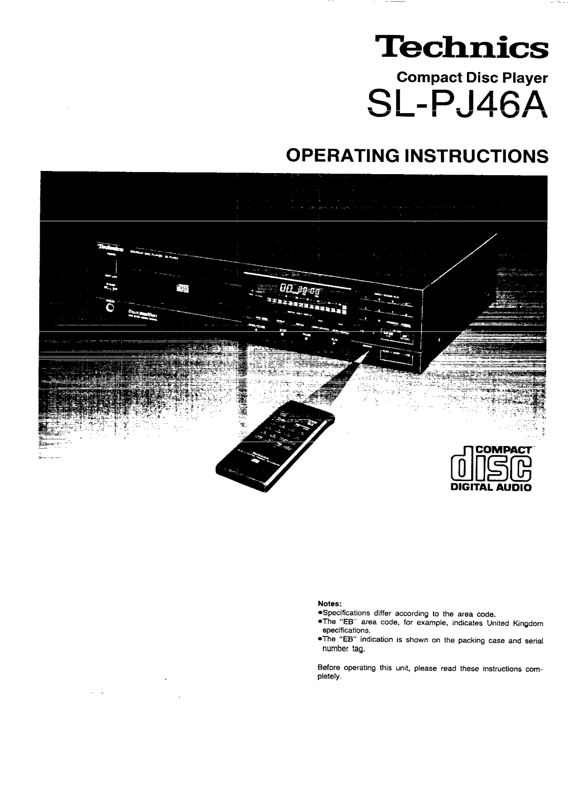 Panasonic SL-PJ46A User Manual