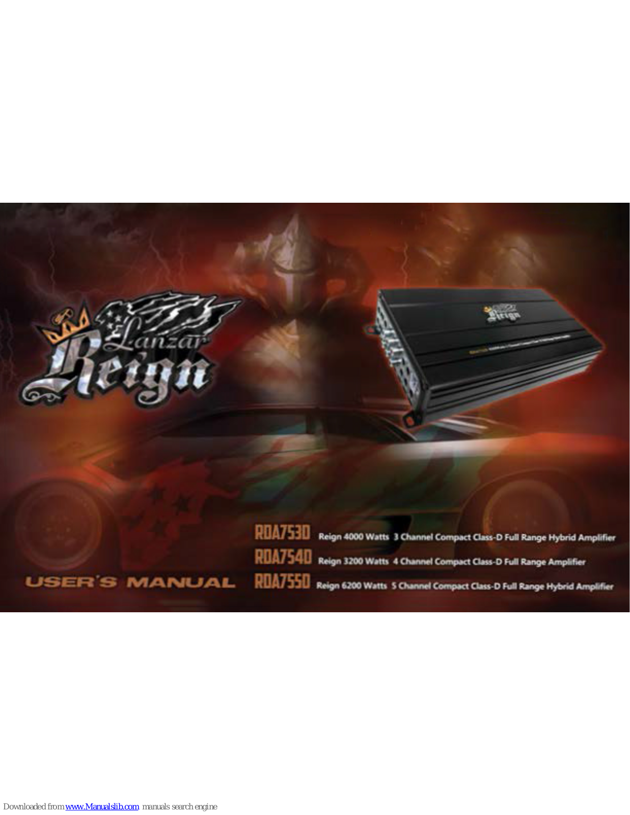 Lanzar RDA7530, RDA7550, RDA7540 User Manual - ManualMachine.com
