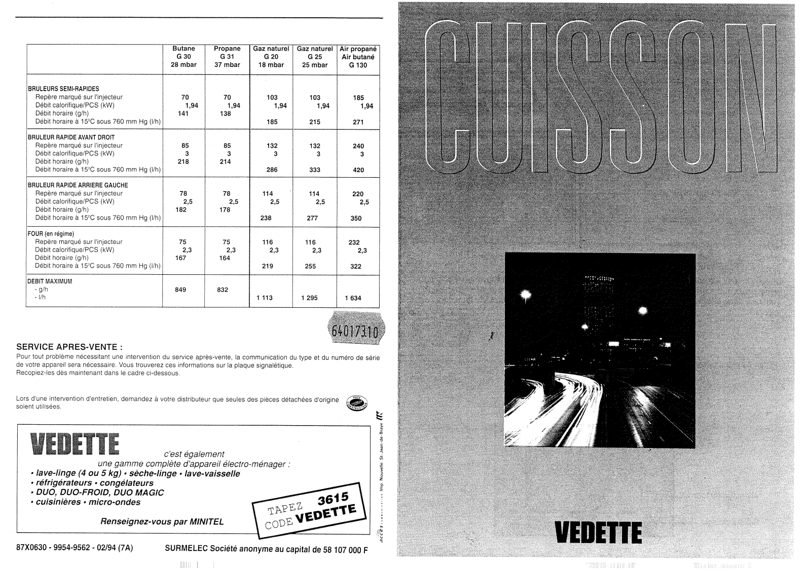 Vedette 3615 User Manual