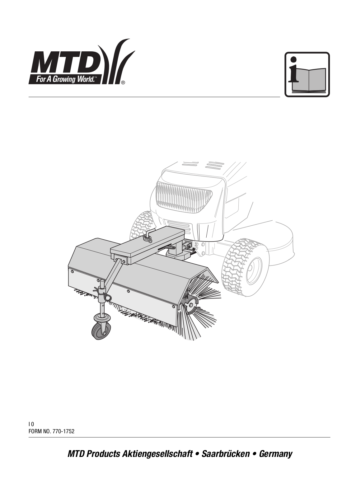 Mtd FRONT SWEEPER user Manual