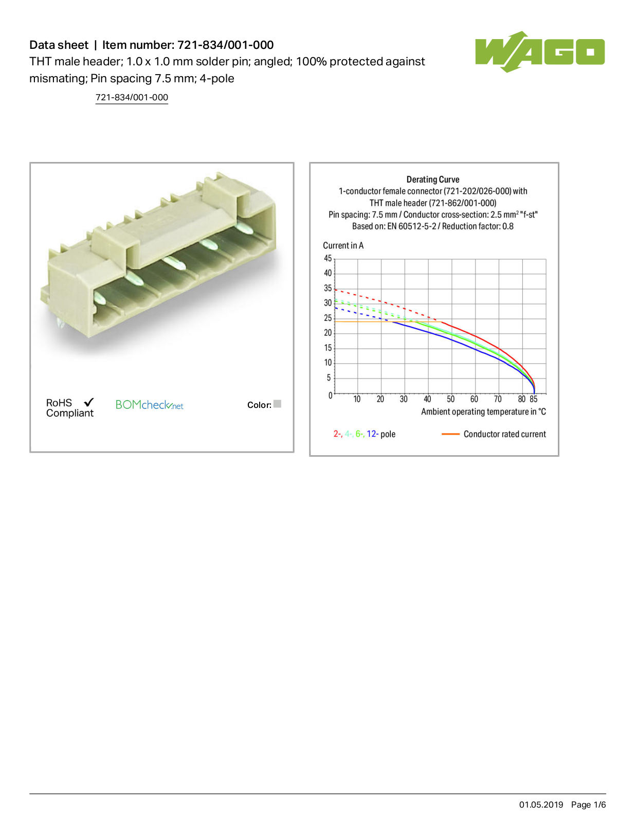 Wago 721-834/001-000 Data Sheet