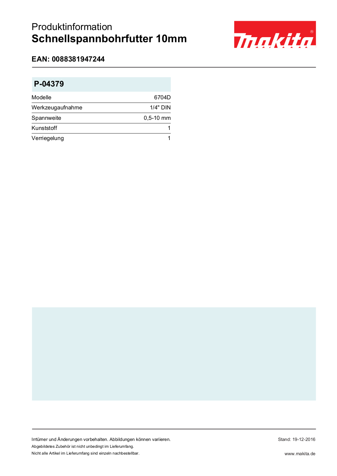 Makita P-04379 Service Manual