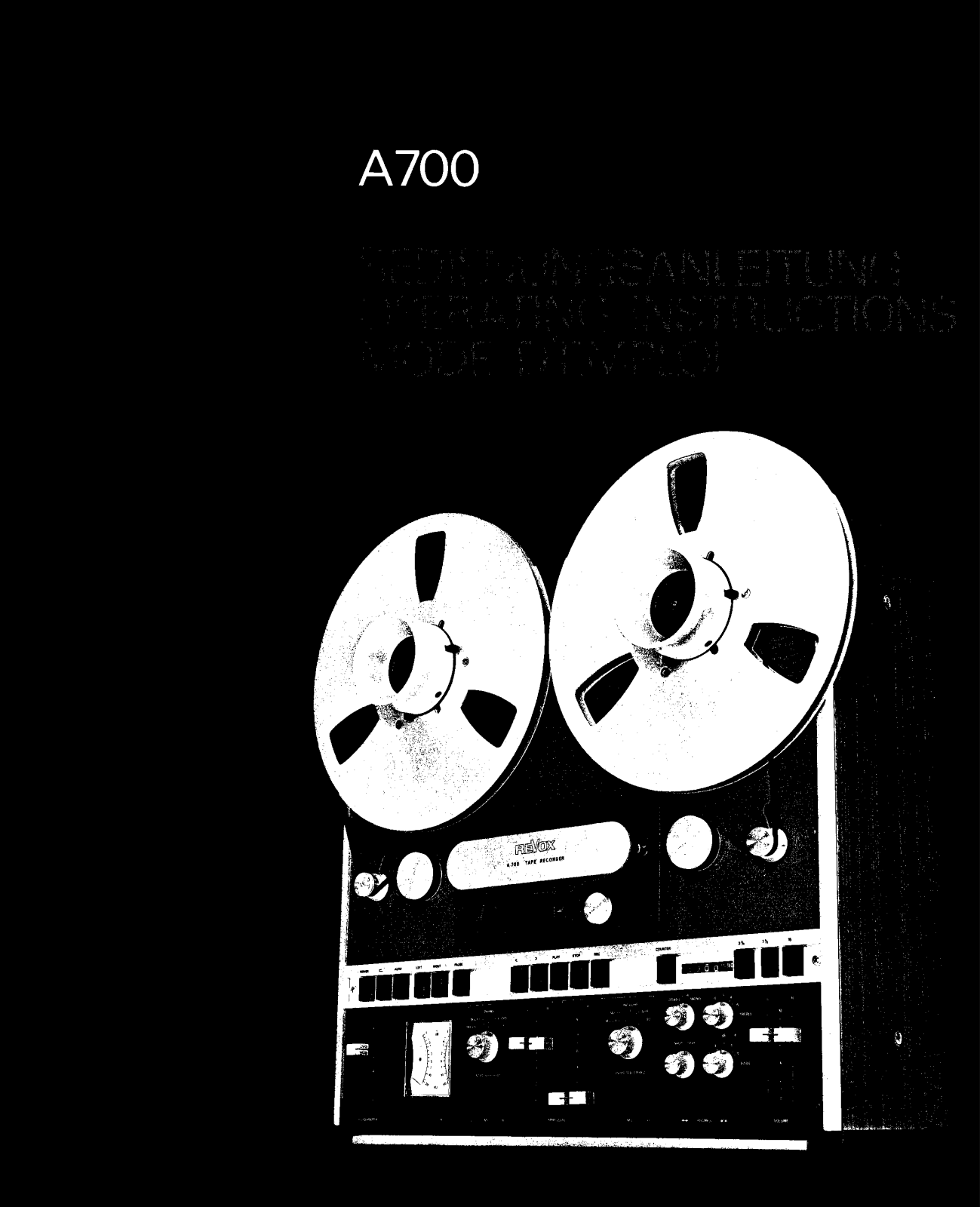 Revox A-700 Owners manual