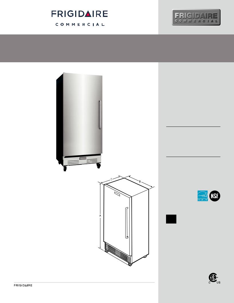 Frigidaire FCFS181LQB Specification Sheet