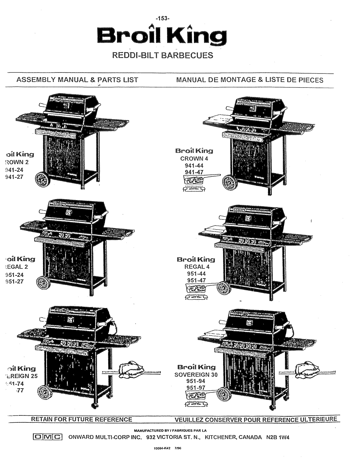 Broil King 941-47 Owner's Manual