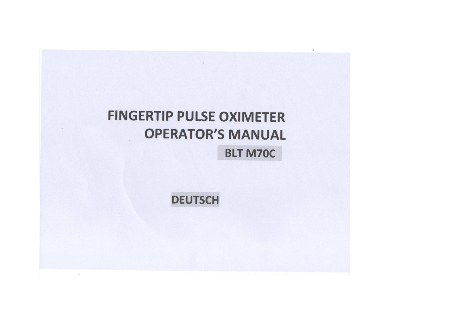 MEDX5 BLT M70C User guide - ManualMachine.com
