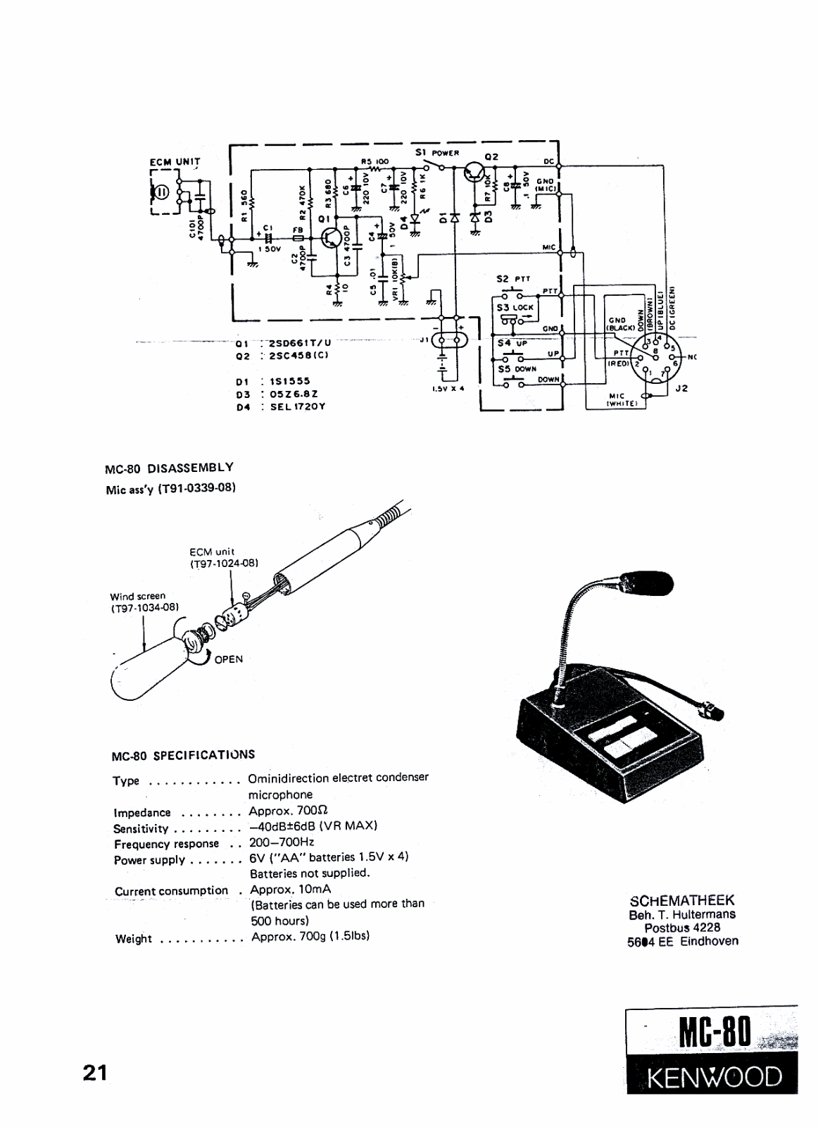 Kenwood mc-80 SCHEMATIC