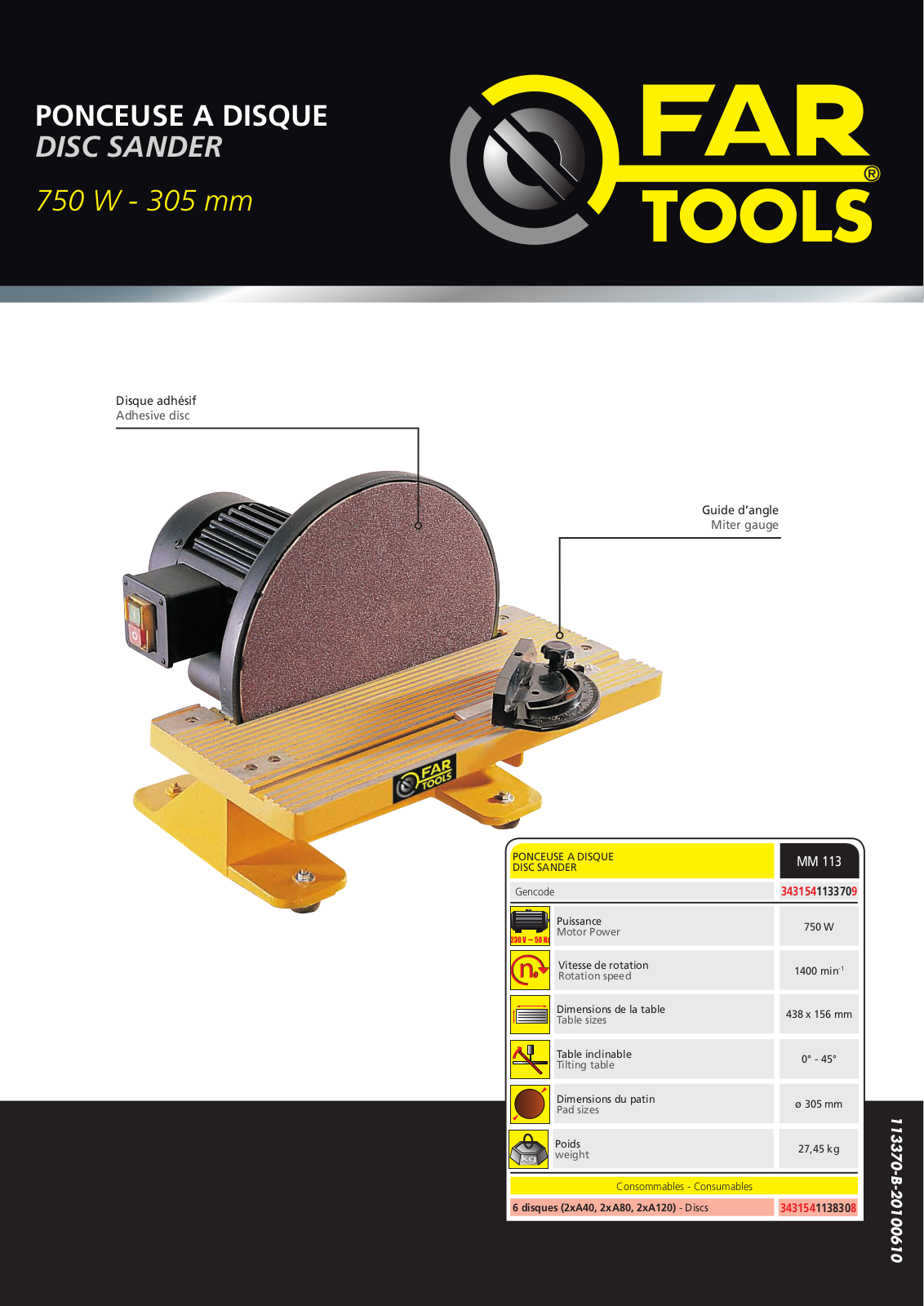 FARTOOLS MM 113 User Manual