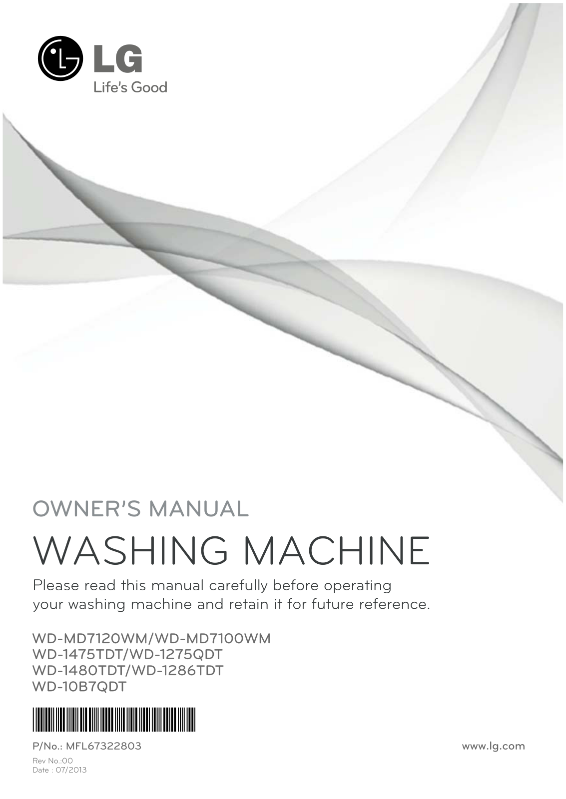 LG WD-MD7120WM Owner’s Manual