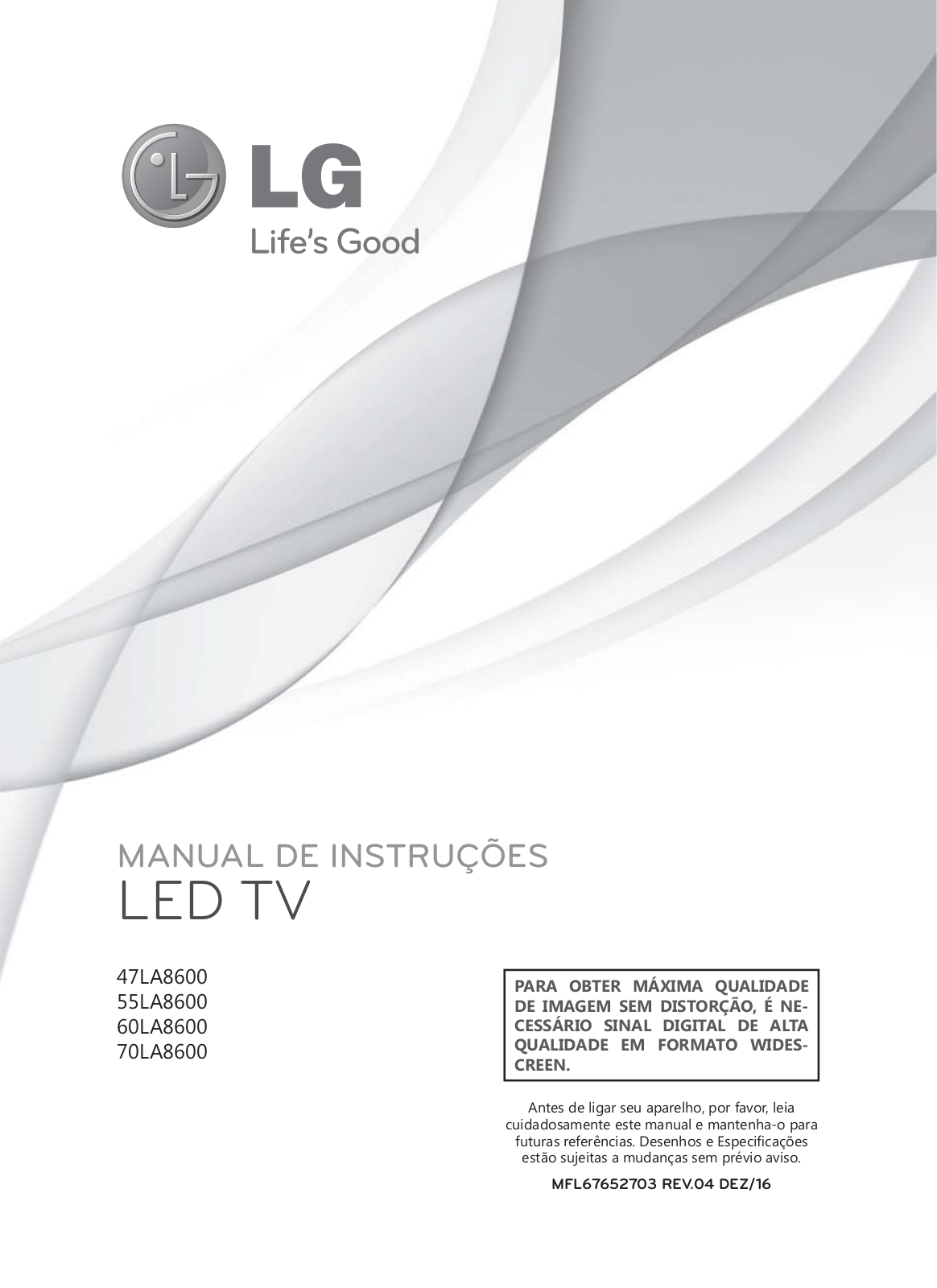 LG 70LA8600 User manual