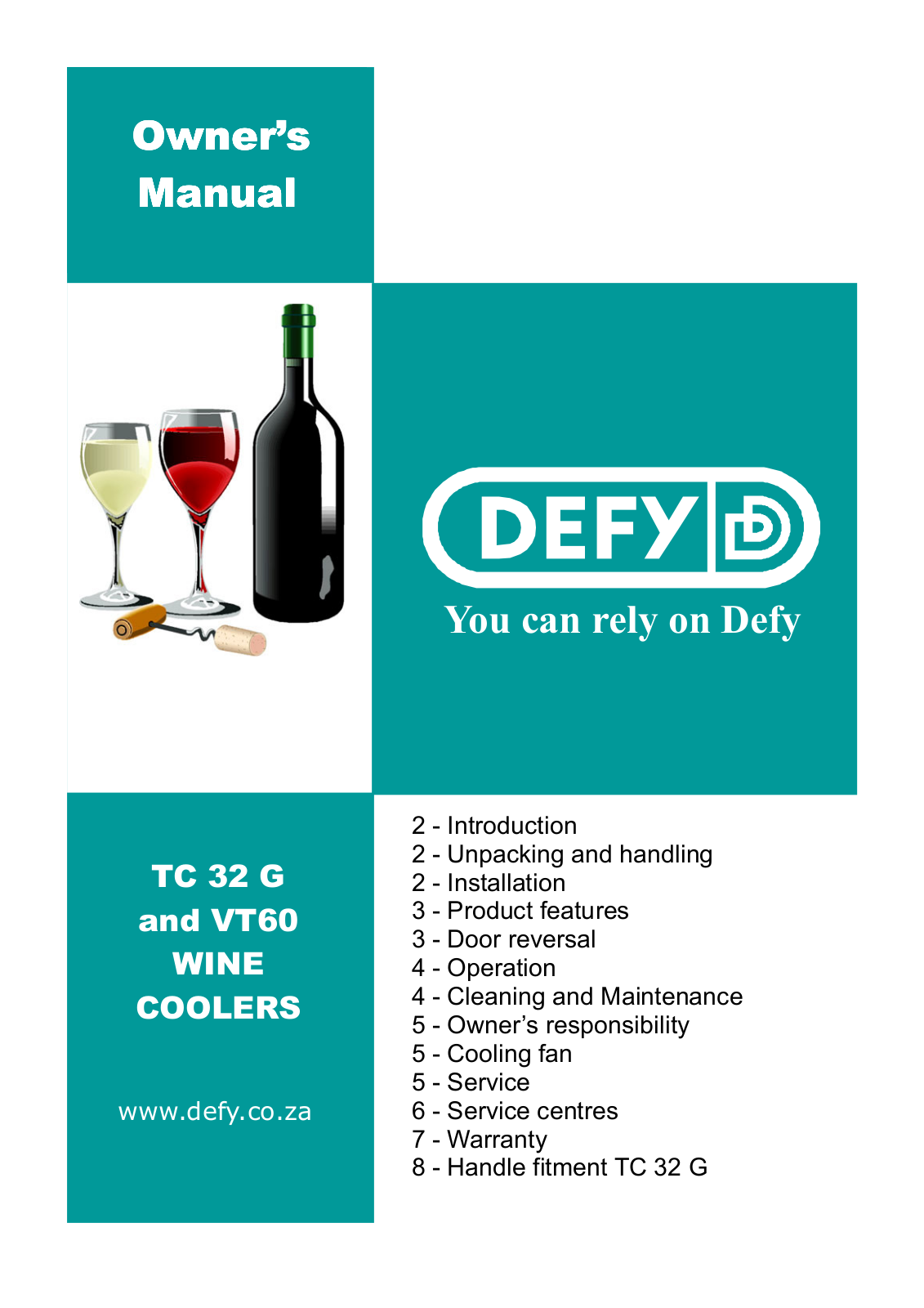 Defy TC 32 G, VT60 User Manual