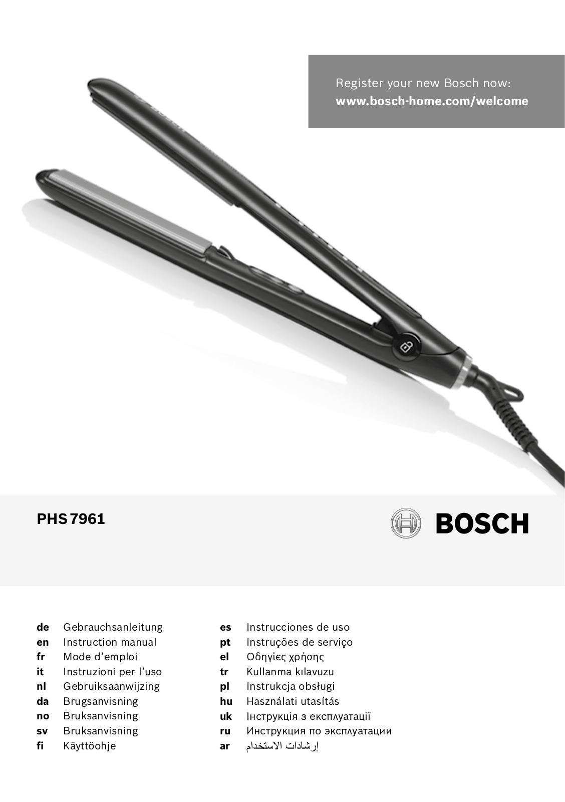 Bosch PHS 7961 User Manual