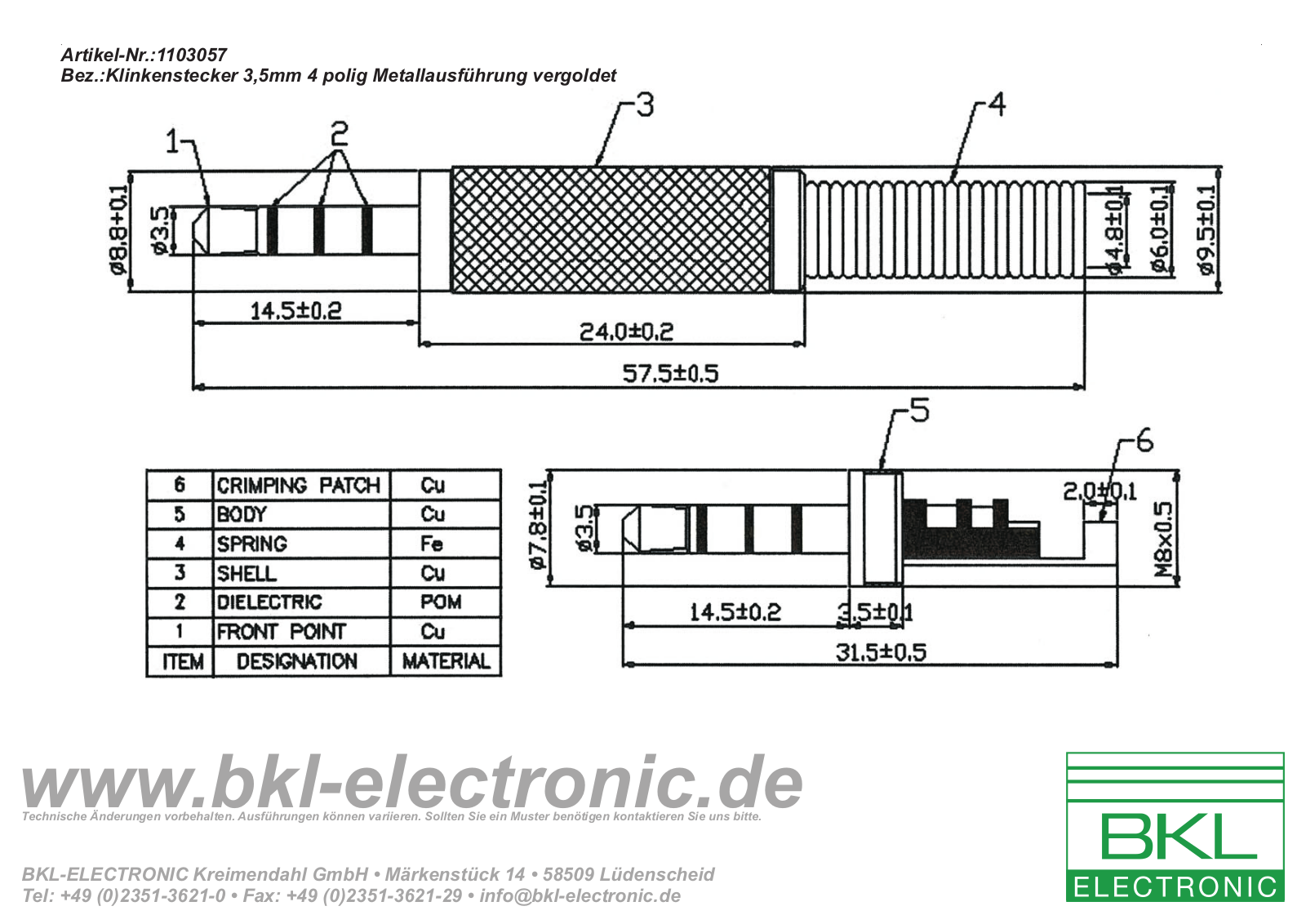 BKL BKL 1103057 Datasheet - ManualMachine.com