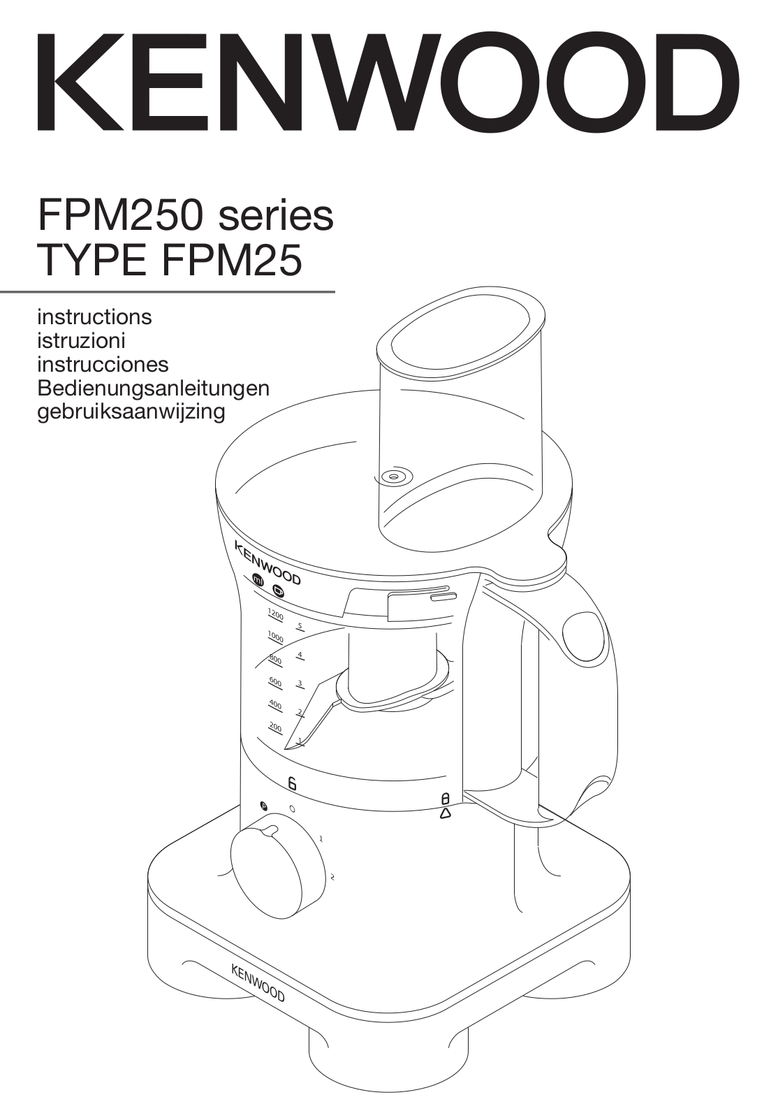 Kenwood FPM25, FPM250 Series Instruction Manual