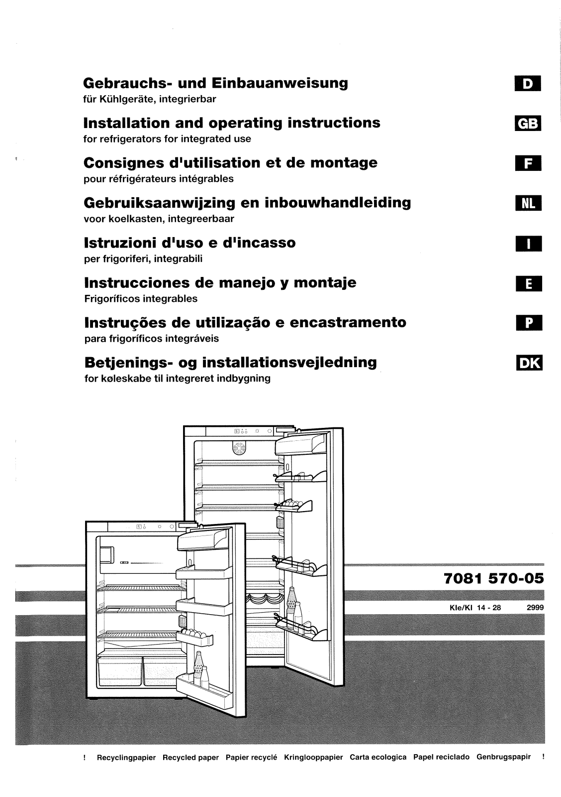 De dietrich RG8271U1 User Manual