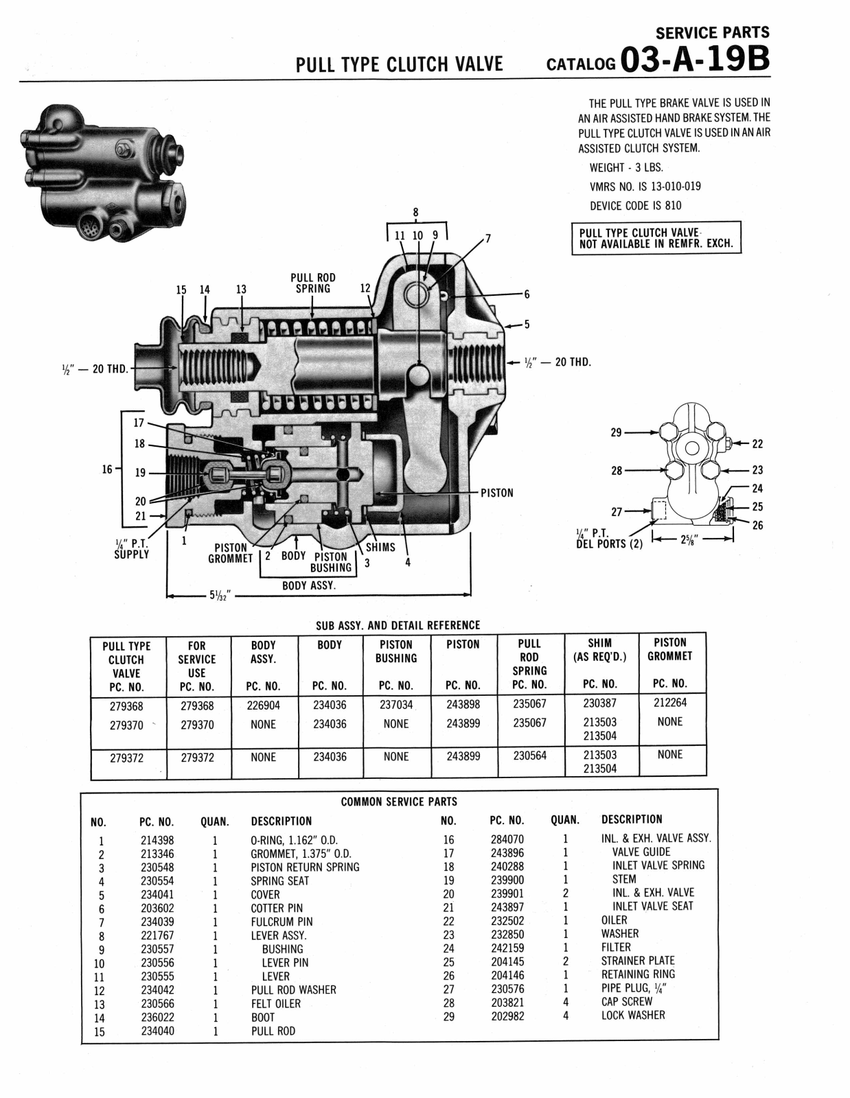 BENDIX 03-A-19B User Manual