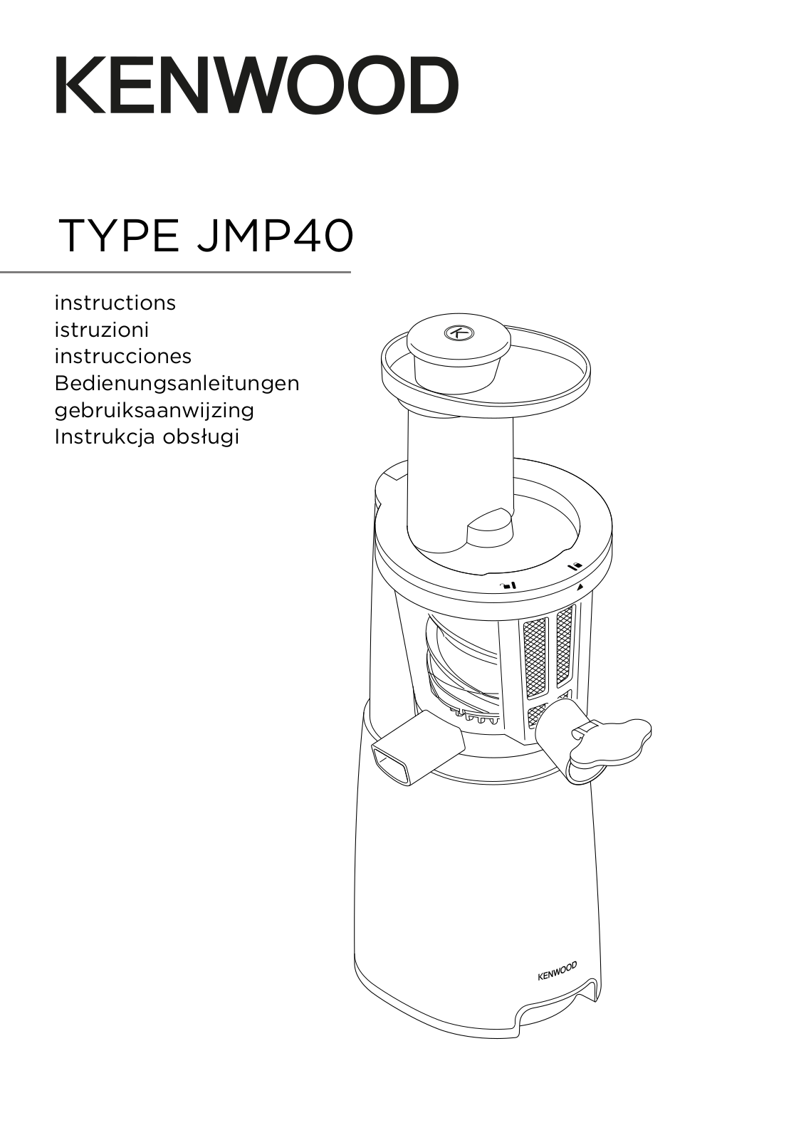 Kenwood JMP400WH operation manual