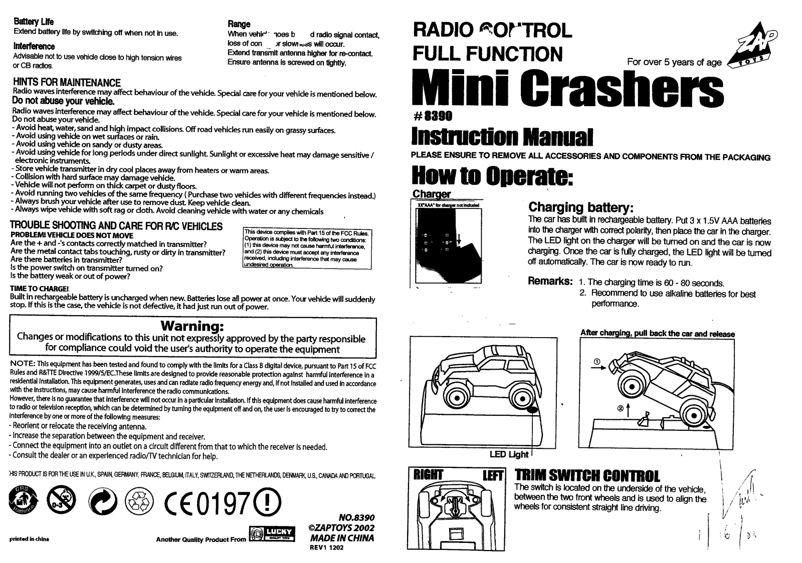 Zaptoys 8390 49TX User Manual