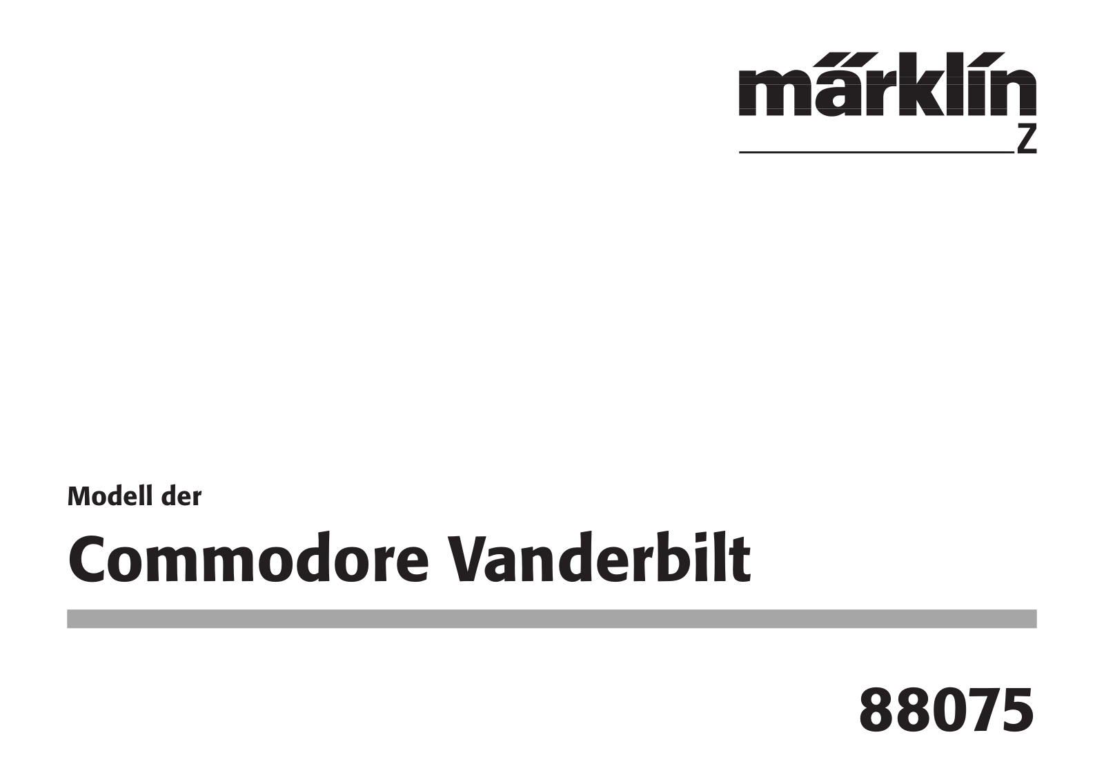 Märklin 88075 User Manual - ManualMachine.com