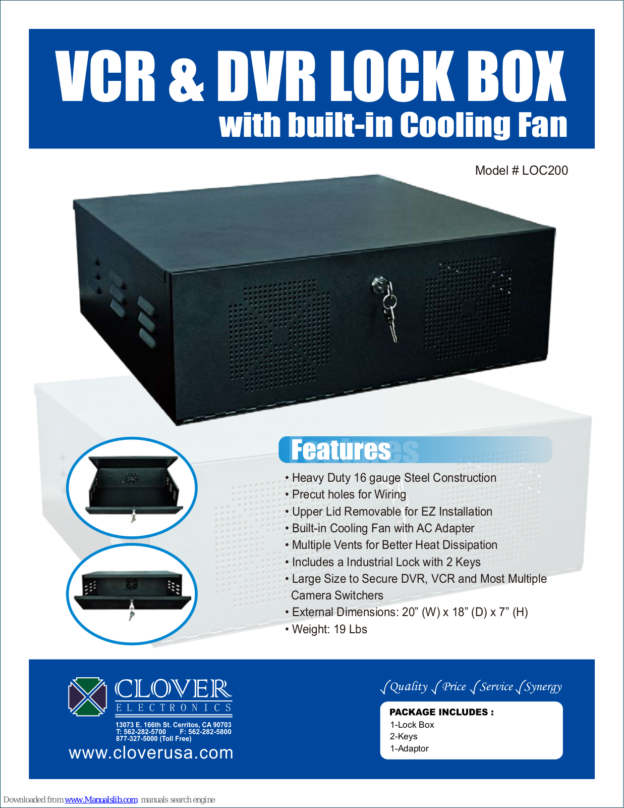Clover LOC200 Specifications - ManualMachine.com