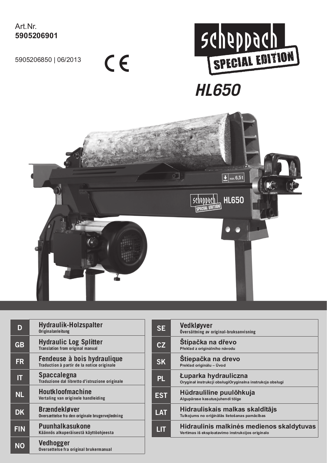 Scheppach HL650 User Manual