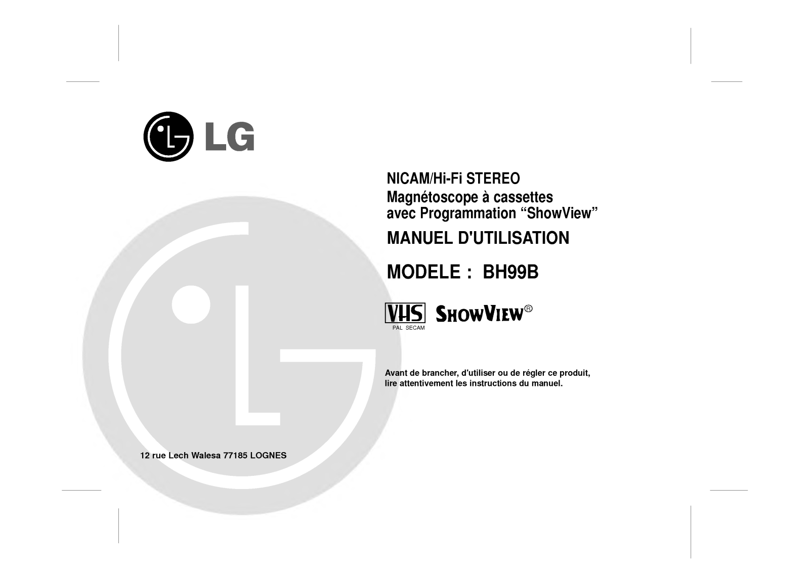 LG BH99B User Manual