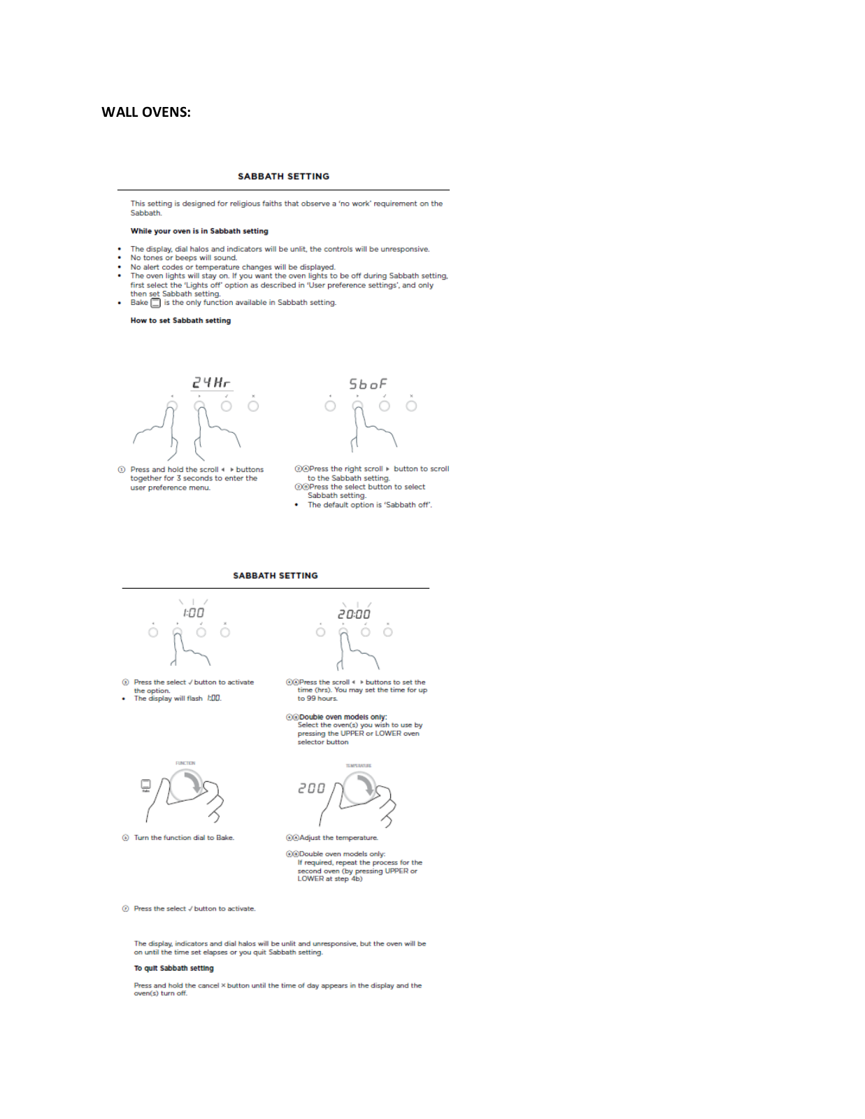 Fisher Paykel OB30STEPX3N, OB24SCDEX1, OB30SCEPX3N, WOSV230N Instruction Manual