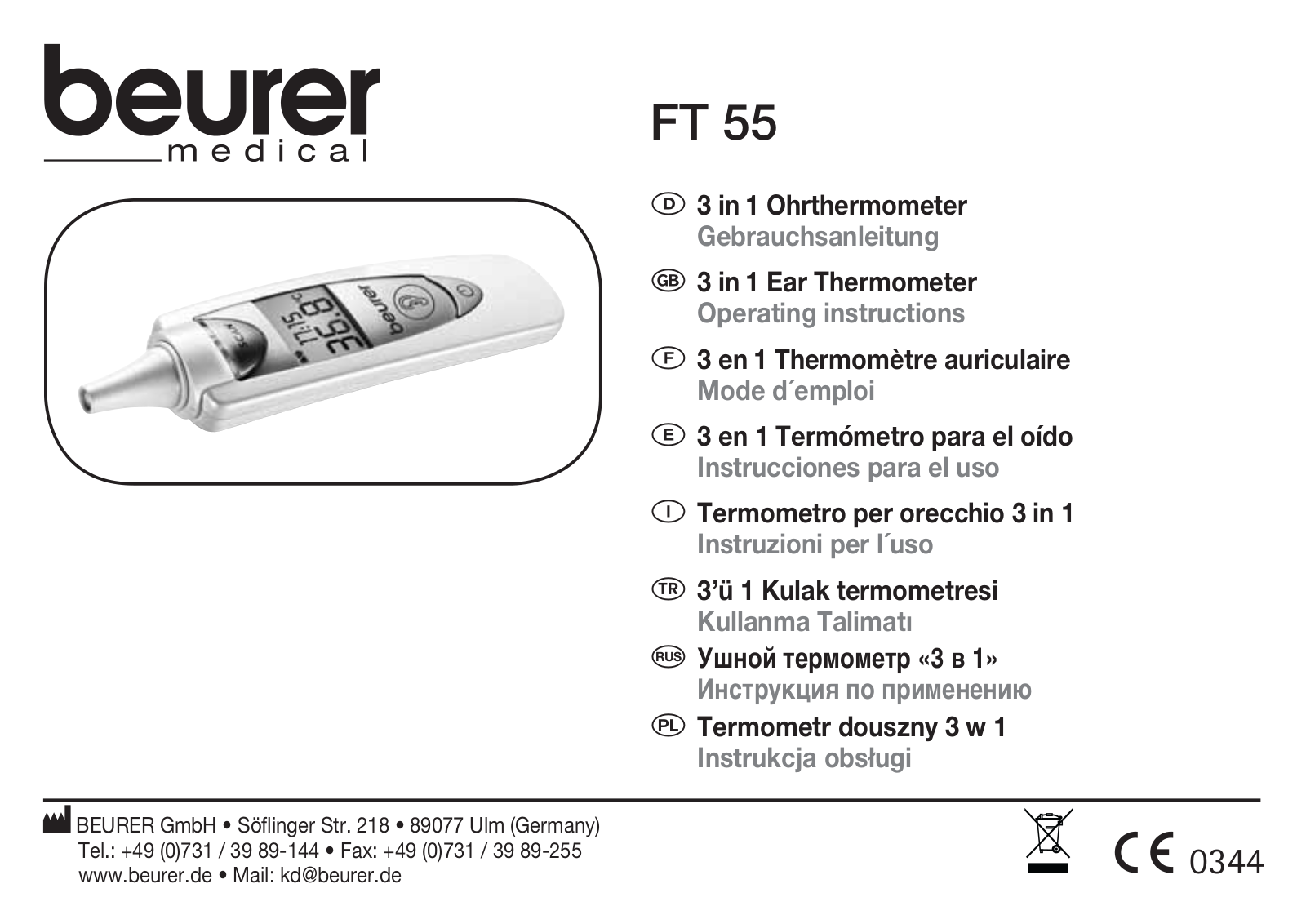 Beurer FT 55 User guide