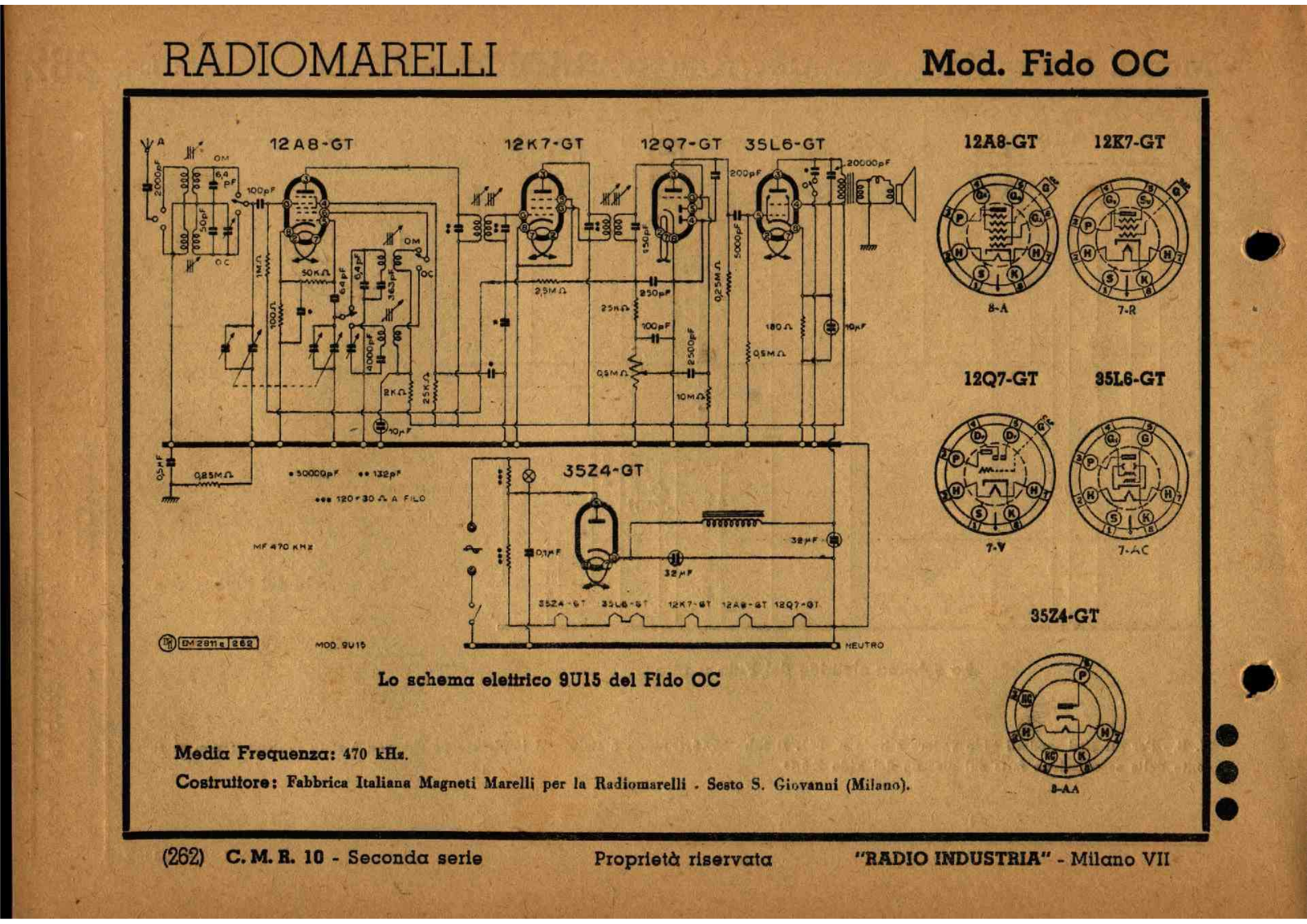 Radiomarelli fido oc schematic