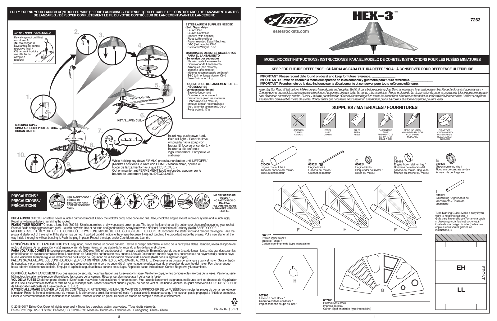 Estes Hex-3, 7263 User guide - ManualMachine.com