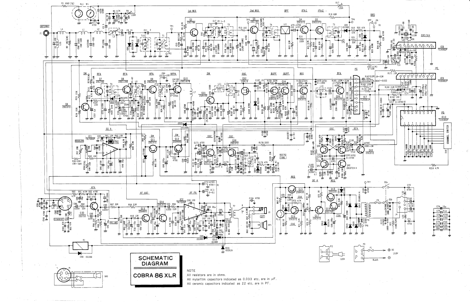 Cobra 86XLR User Manual