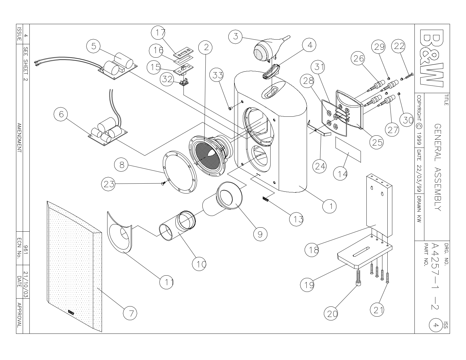 Bowers and Wilkins NSCM-1 Service manual