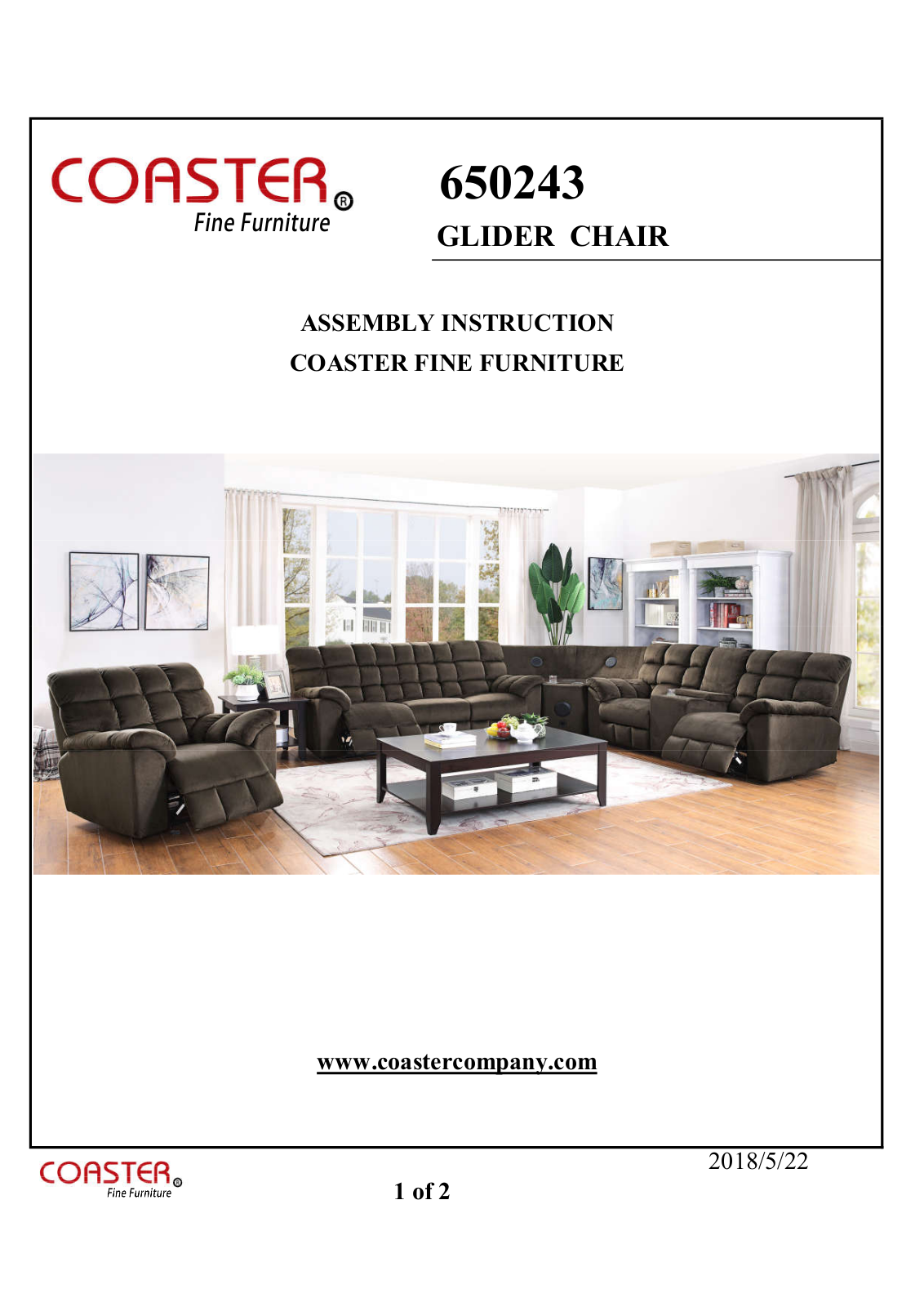 Coaster 650241S3 Assembly Guide - ManualMachine.com