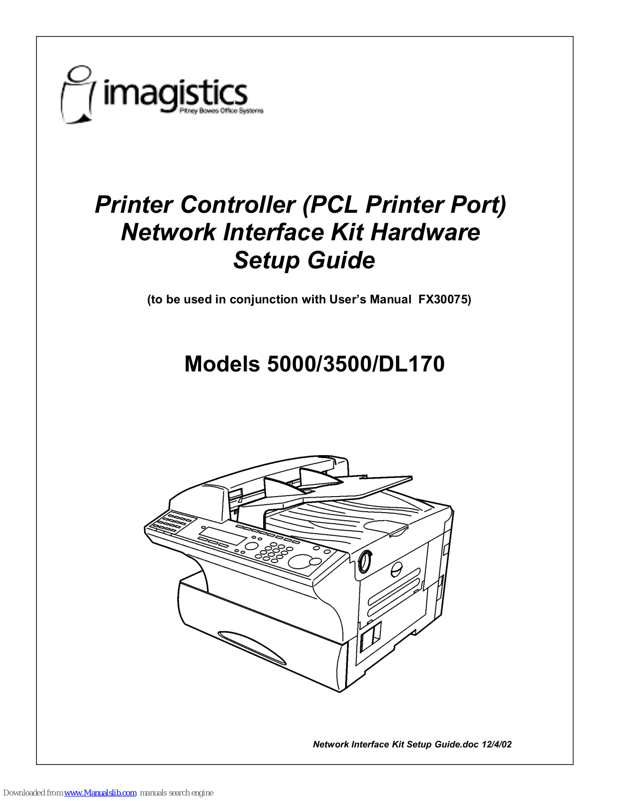 imagistics DL170, 3500, 5000 Setup Manual - ManualMachine.com