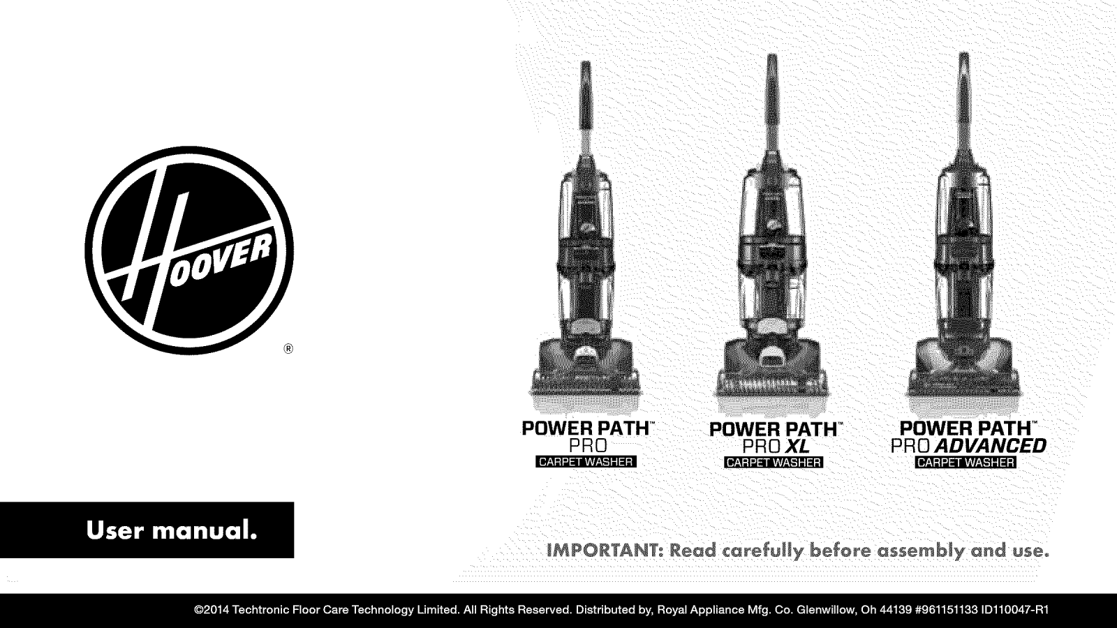 Hoover FH51102, FH51101 Owner’s Manual